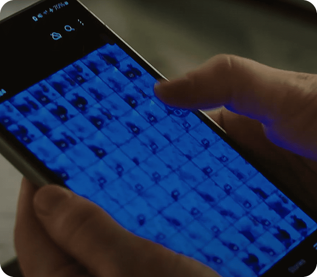 연속으로 촬영된 사진이 저장된 갤럭시 스마트폰 갤러리 모습